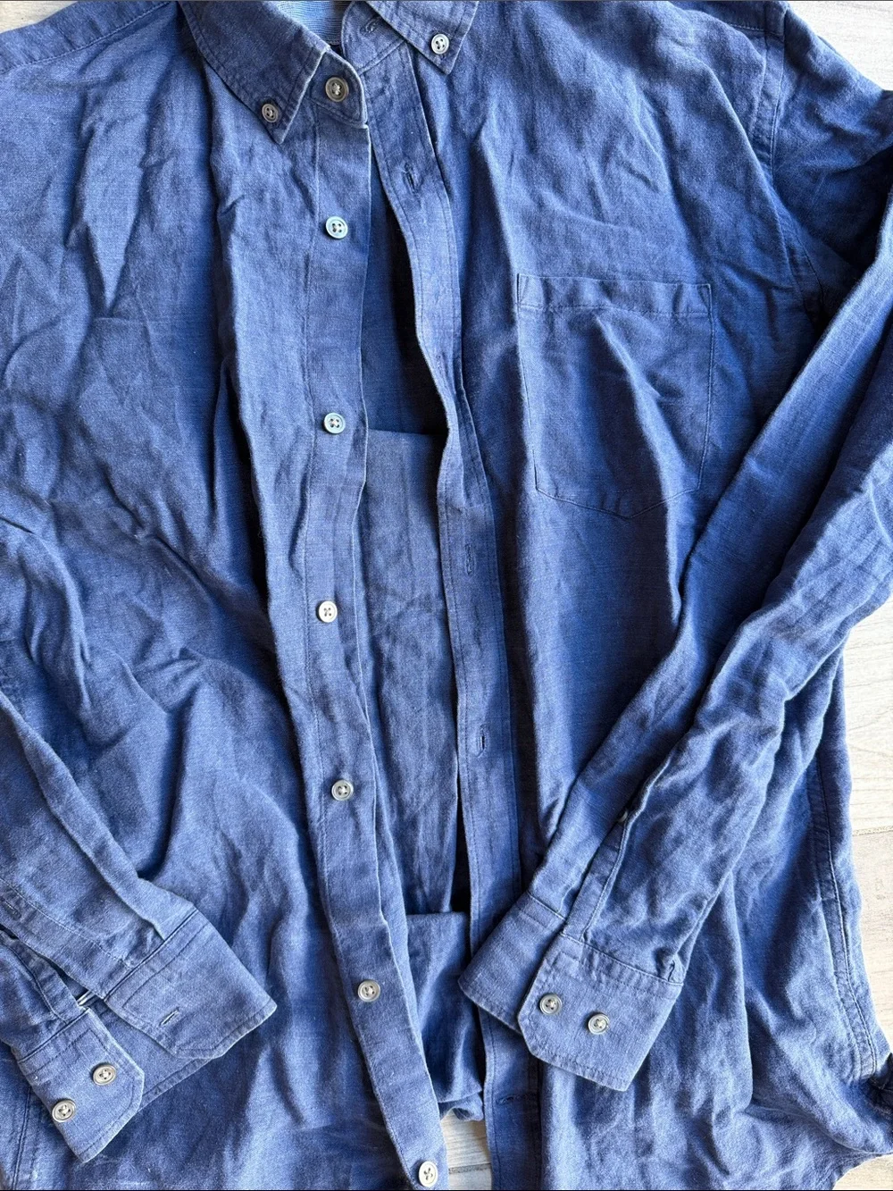 Banana Republic Men's Button-Down Shirt - Dark Blue